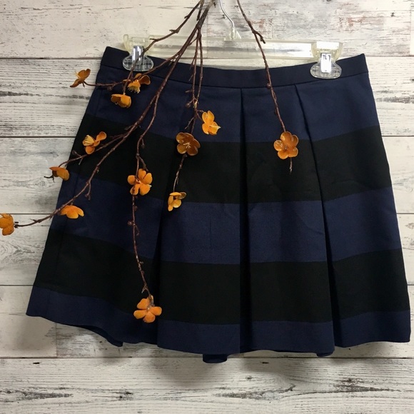 ๐ฟ GAP black and navy pleated a line skirt - Picture 1 of 10